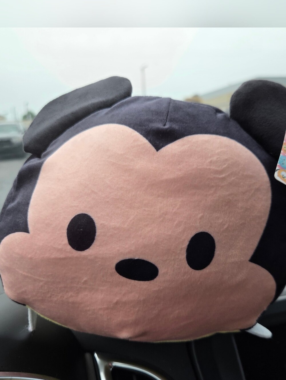 Disney Tsum Tsum Mickey Plush Face Pillow - Red and Black NWT